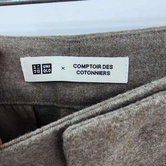 UNIQLO Comptoir Des Cotonneirs Cotton Blend Wide Leg Pleated Front Pants Medium - Picture 6 of 7